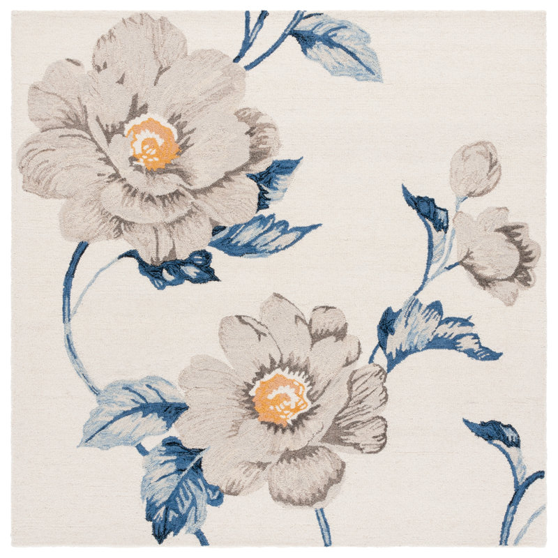 Shymier Wool Area Rug, Square 6'