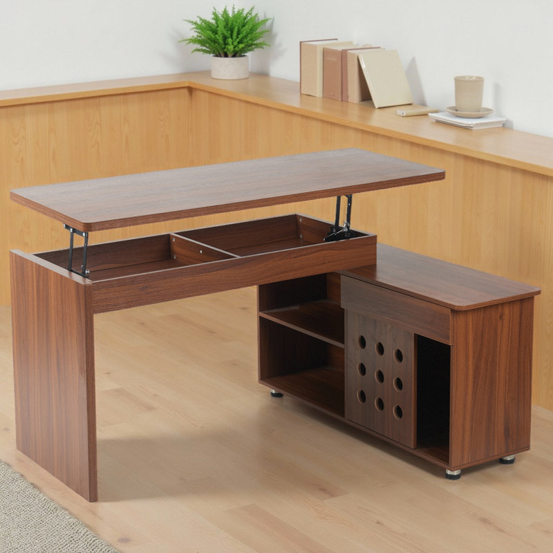 Bureau en L 55 po Mid-Century