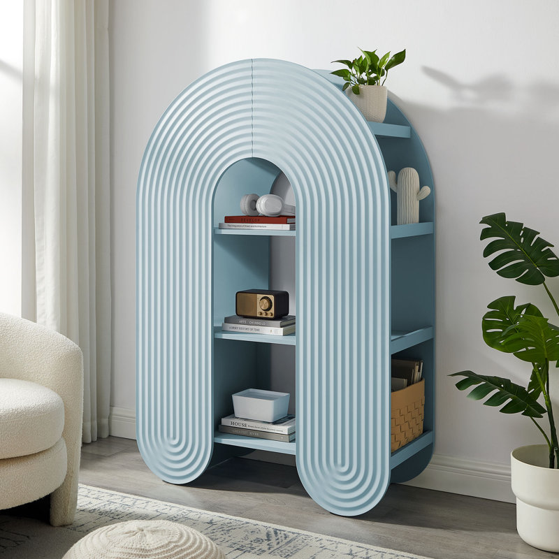 Daydream 58" Arched Bookshelf , Light Blue