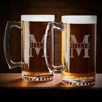 Bosworth 32oz. Giant Beer Mug Set - Personalized Beer Mugs