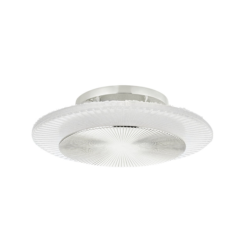 Polished Nickel Dimmable Glass Shade Wall Sconce