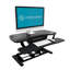 Convertisseur de bureau électrique debout 40 po VersaDesk PowerPro Elite avec bouton-poussoir réglable en hauteur et port de charge USB, cerise-739208822-739208821
