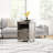 HOMCOM Small Side Table With Storage, Farmhouse End Table With Open Shelf And Cupboard, Modern Sofa Table With Wood Legs For Living Room, Gray