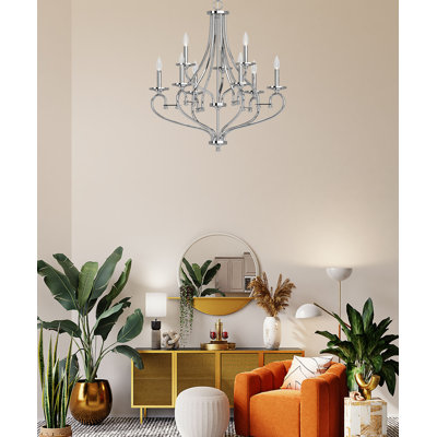 Lustre candélabre empire classique / traditionnel 9 lumières Tes