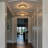 Vintage 3-Light Outdoor Brass Flush Mount Ceiling Light Fixture