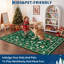 Tapis de Noël extra large de 3 m x 4 m, lavable, antidérapant, à poils courts, pliable, résistant aux taches et doux, idéal pour le salon et la chambre.-168915744-168915752