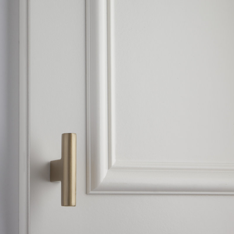 Vail 2" Satin Brass T-Knob, Satin Brass