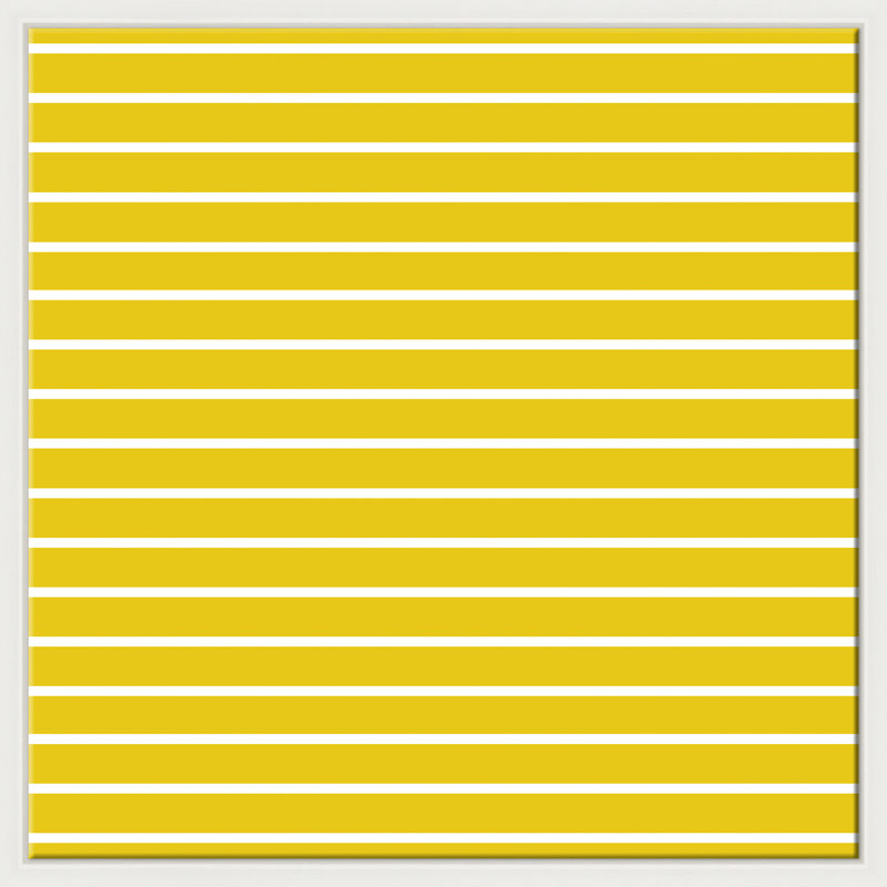 Homage To Stella - Yellow Giclee On Canvas by David Phoenix, 23.5" H x 23.5" W