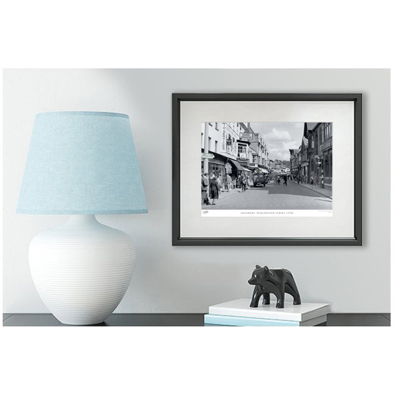 Salisbury, Winchester Street C1950 - Single Picture Frame Print, Black/White, 28cm H x 36cm W x 2.3cm D