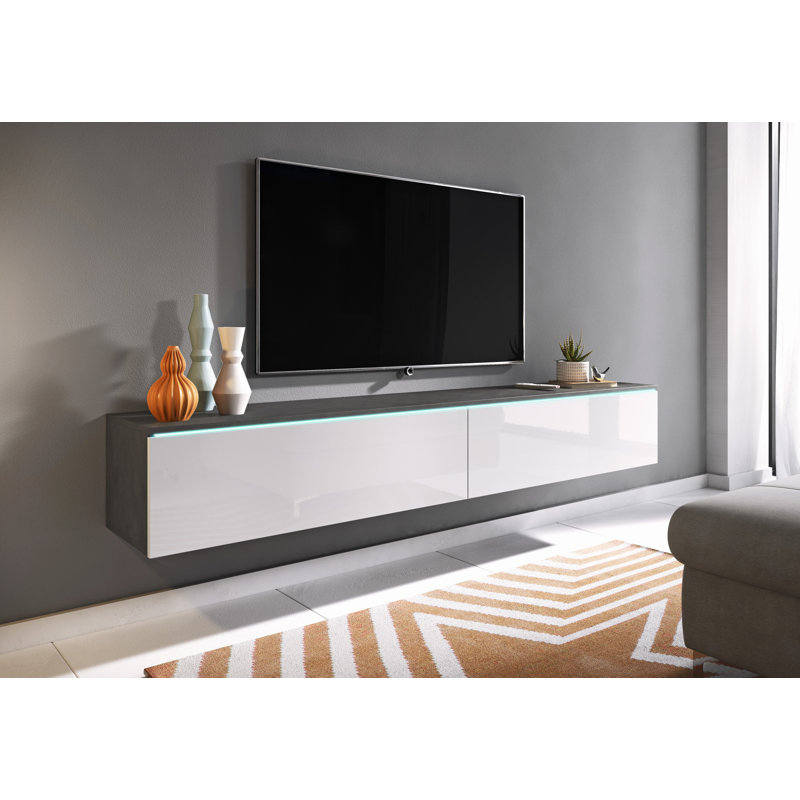 Bahwana TV Stand, Matera/Gloss White, 180cm