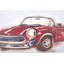 "Vintage Car" par Reesa Qualia, reproduction sur toile tendue-20054629