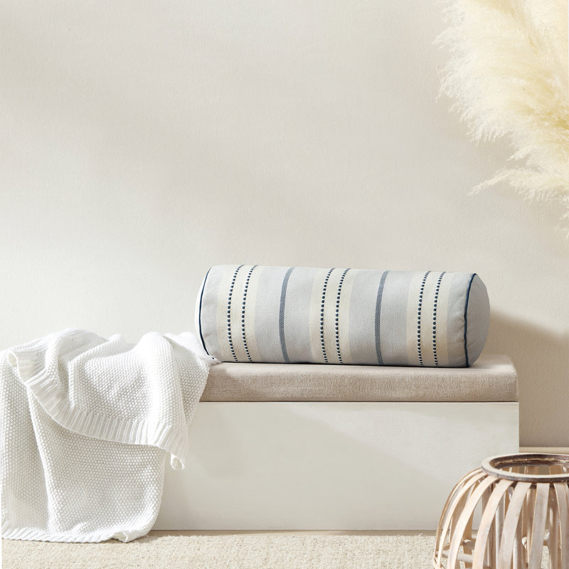 Palm Aire Lunara Stripe Bolster Decorative Pillow, 8" x 22"