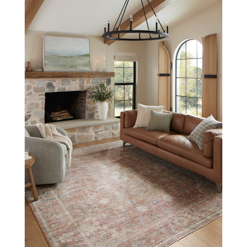 Sunset Multicolor 8' x 10' Floral Synthetic Area Rug