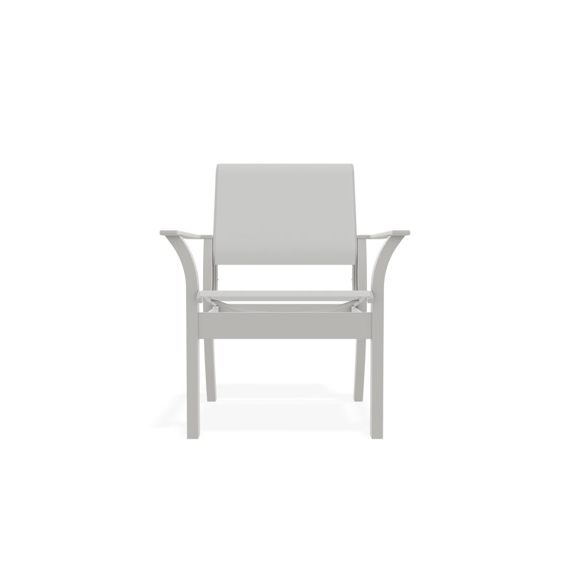 Leeward Outdoor Dining Chair, Snow, White 6D Sunbrella®