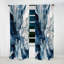 Blue Grey Ethereal Elixir I - Modern Room Darkening Abstract Curtain - 1 Panel-107826499