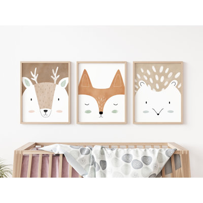 Animals 3 - Piece Paper Print