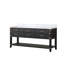 Meuble-lavabo double en chêne noir avec plateau en marbre de Carrare-1886542646-1886542634