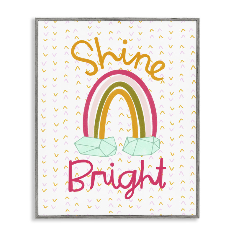 Giclée encadrée arc-en-ciel lumineux Shine, design par Mandy Ford Art + Illustration, H 30 po x l 24 po