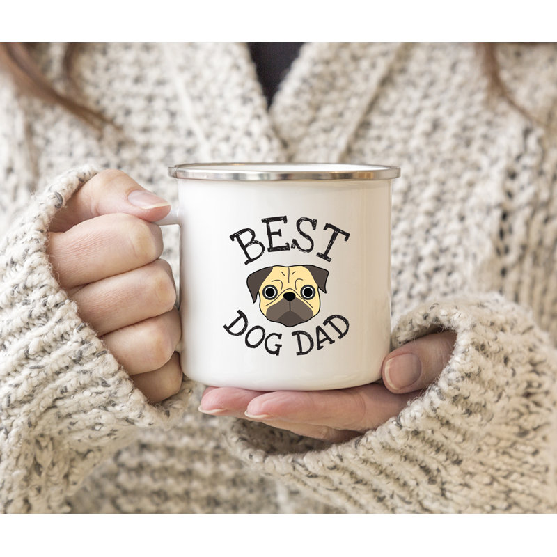 Grande tasse à café « Best Dog Dad », Carlin