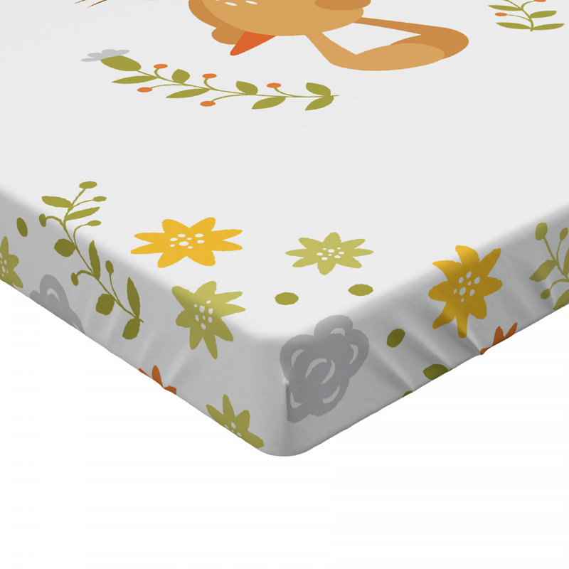 Microfiber Floral Fitted Sheet, Full Fitted Sheet