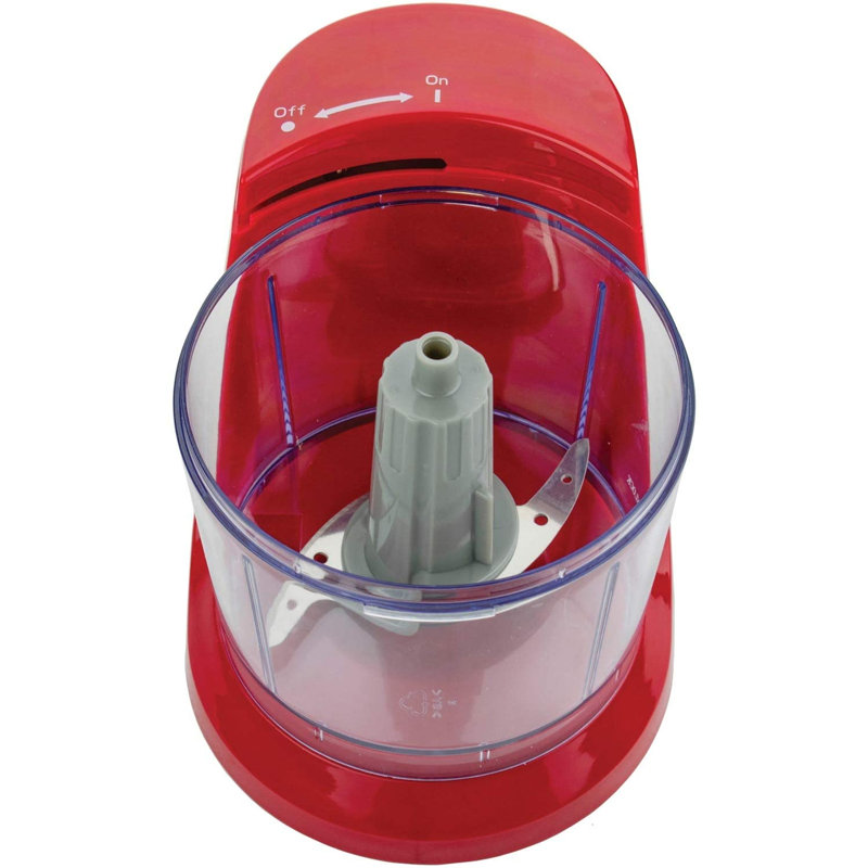 Brentwood 1.5 Cup Mini Food Chopper Processor, Red