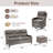 Gymojoy 5-Piece Patio Furniture Set With Swivel Glider Chairs, 6-Inch Ultra-Plush Cushions & Water-Resistant Olefin Fabric-2013294460-2013294456