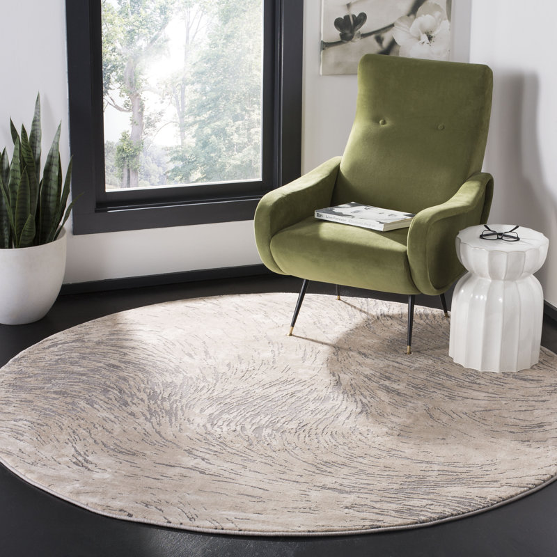 Wendi Performance Abstract Rug, Round 6'7"