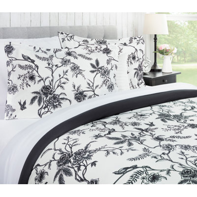 Microfiber Reversible 3 Piece Duvet Cover Set
