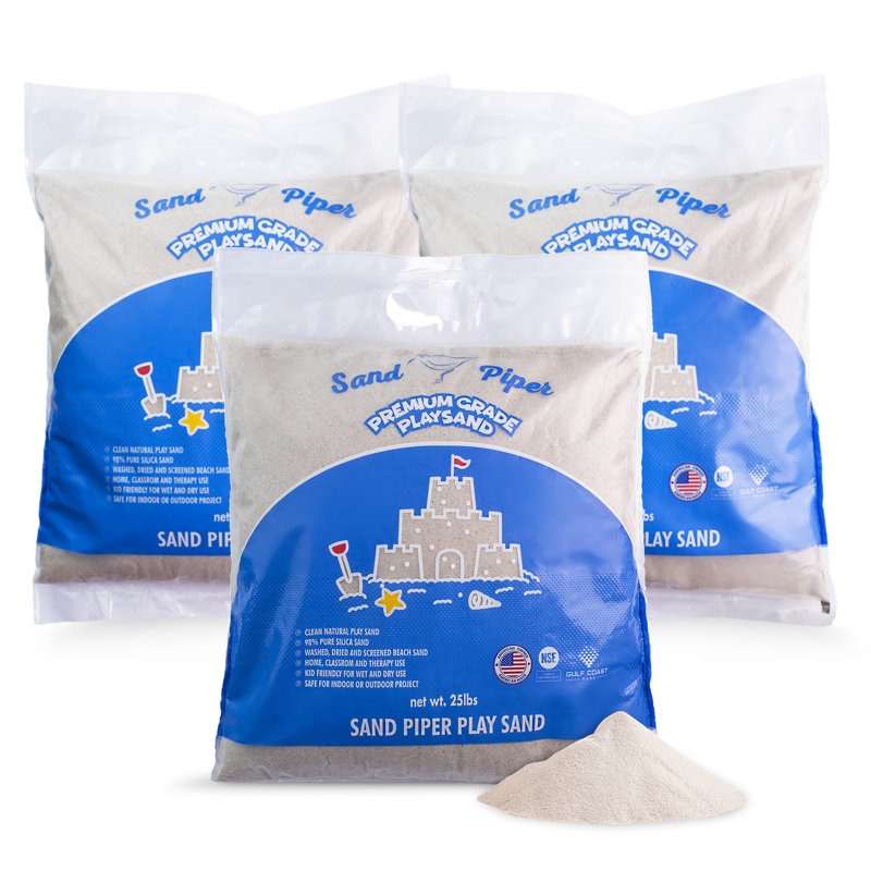 SandPiper 25Lb Premium Grade Multi-Use Play Sand w/Chemical Free Formula, 3 Pack, 4.5" H x 17" W x 15" D