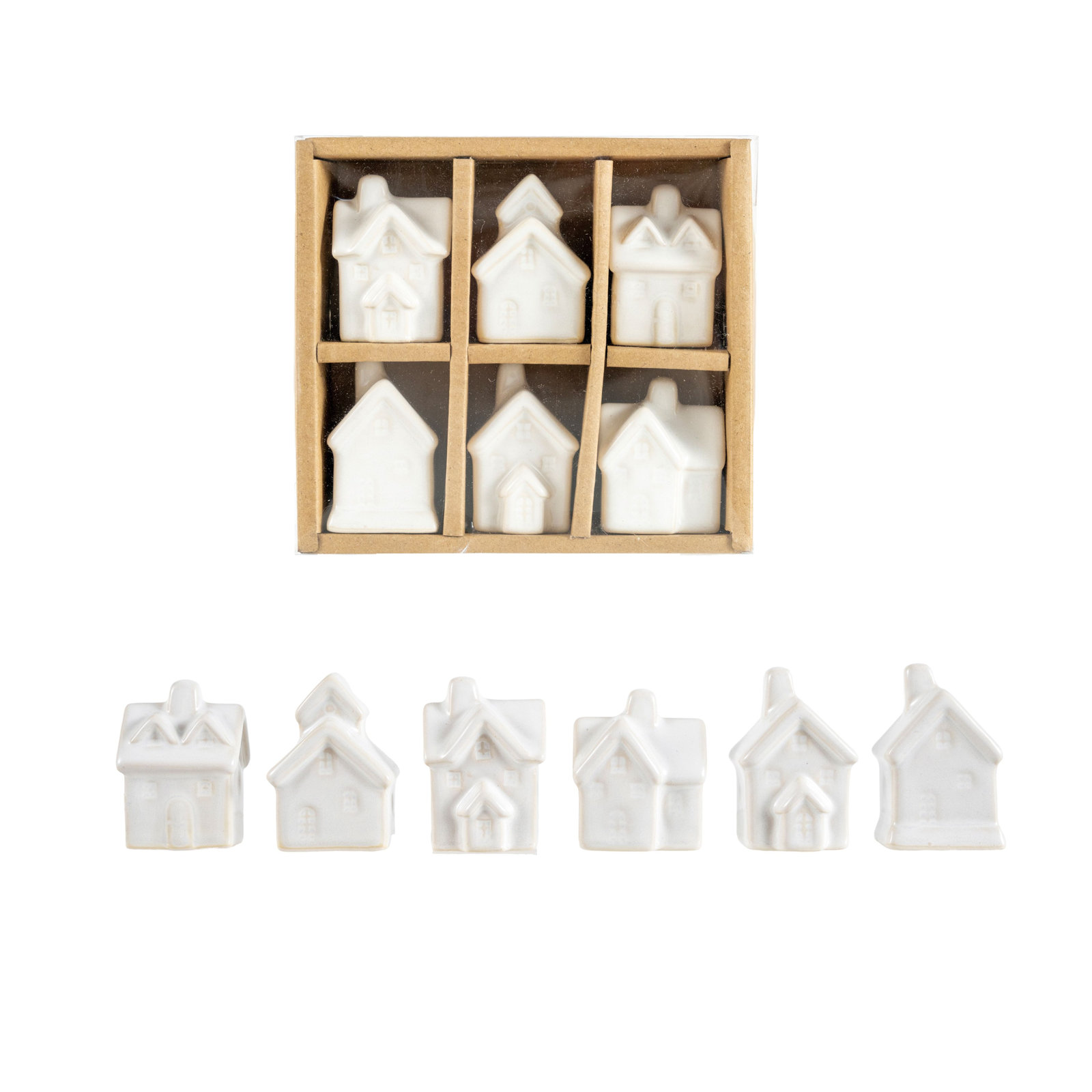 Stoneware House Holiday Accent Set