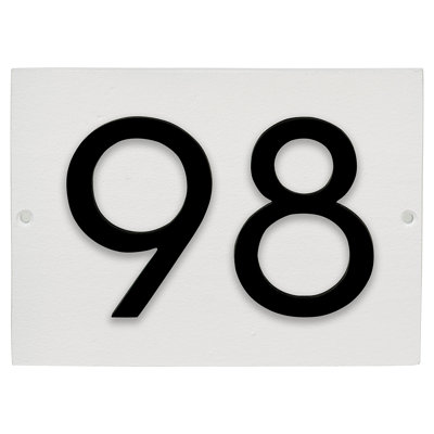Plaque d’adresse murale sur 1 ligne flottante