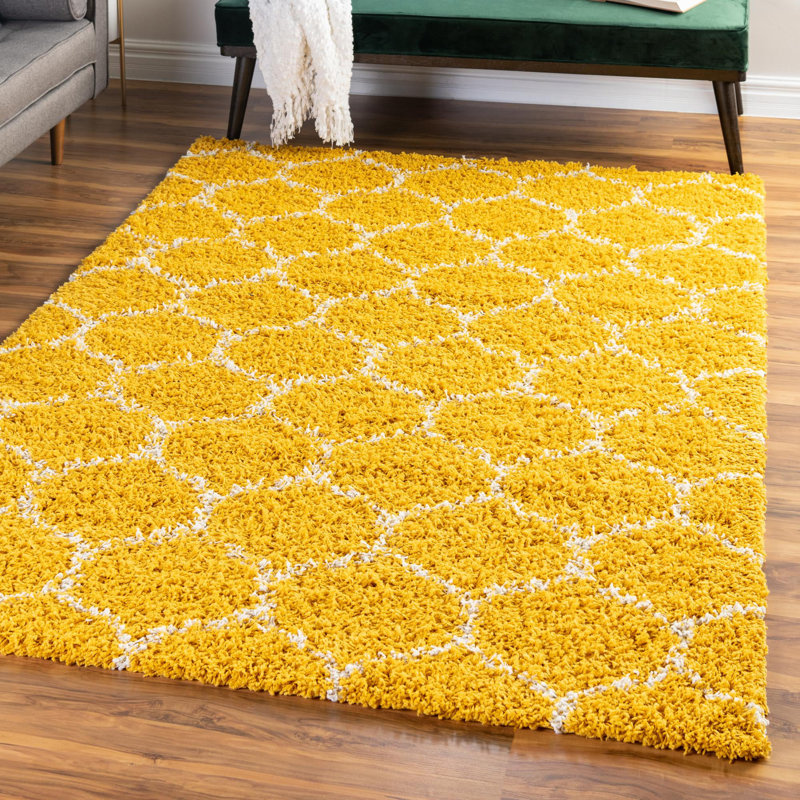 Tapis contemporain Deone couleur soleil, Rectangle 6 pi x 9 pi