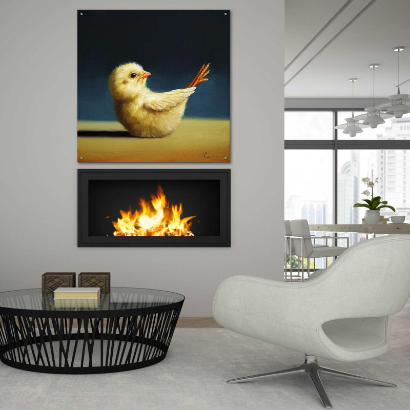 'Yoga Chick Boat Pose' by Lucia Heffernan, 36" H x 36" W x 0.2" D