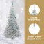 vidaXL Christmas Tree with 150 LEDs with Stand Silver PET-150593258