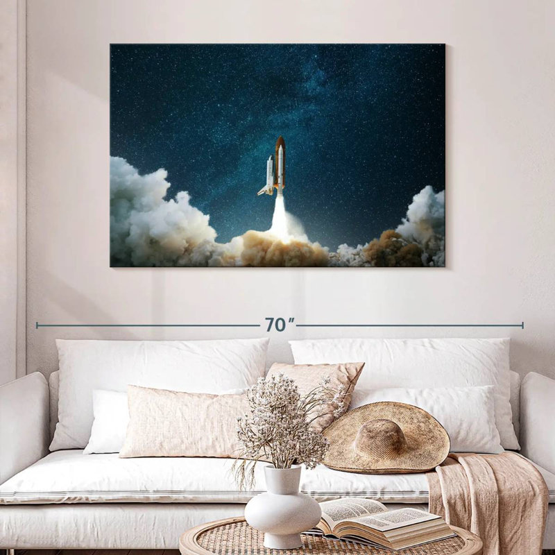 Oberle Rocket Against The Stars, 32" H x 48" W