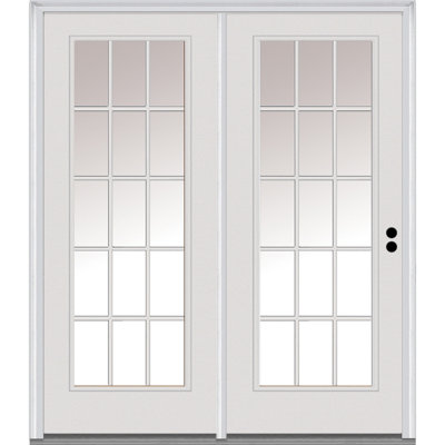 Patio en acier avec grilles extérieures en verre transparent 15 Lite apprêtées
