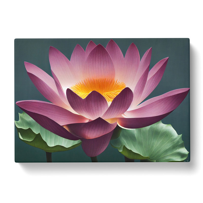 Breathtaking Lotus Flower - Wrapped Canvas, 50cm H x 76cm W x 3cm D
