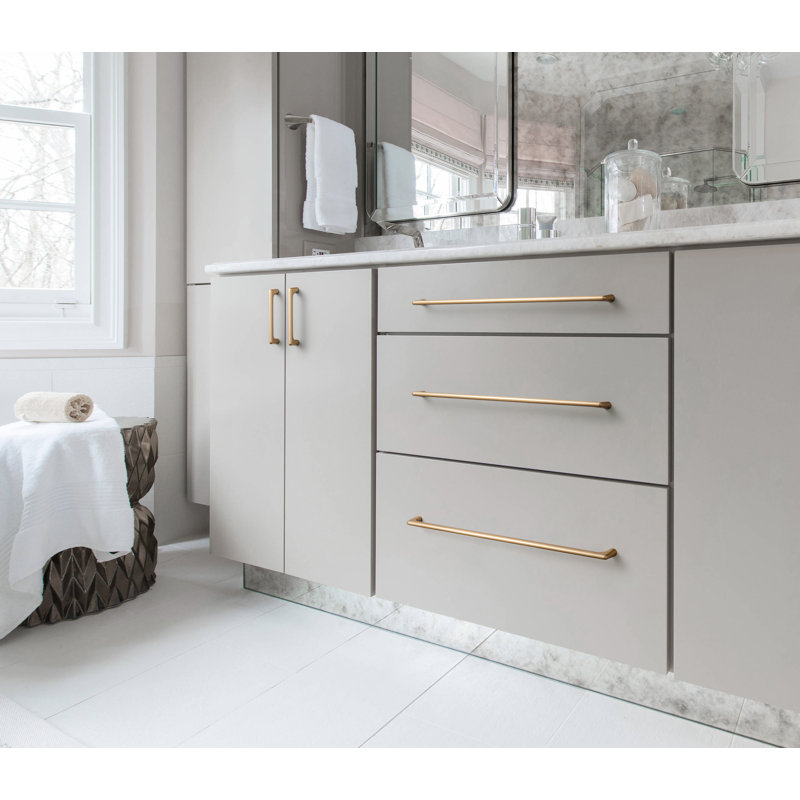 Champagne Bronze Modern Appliance Bar Pulls with Mounting Hardware