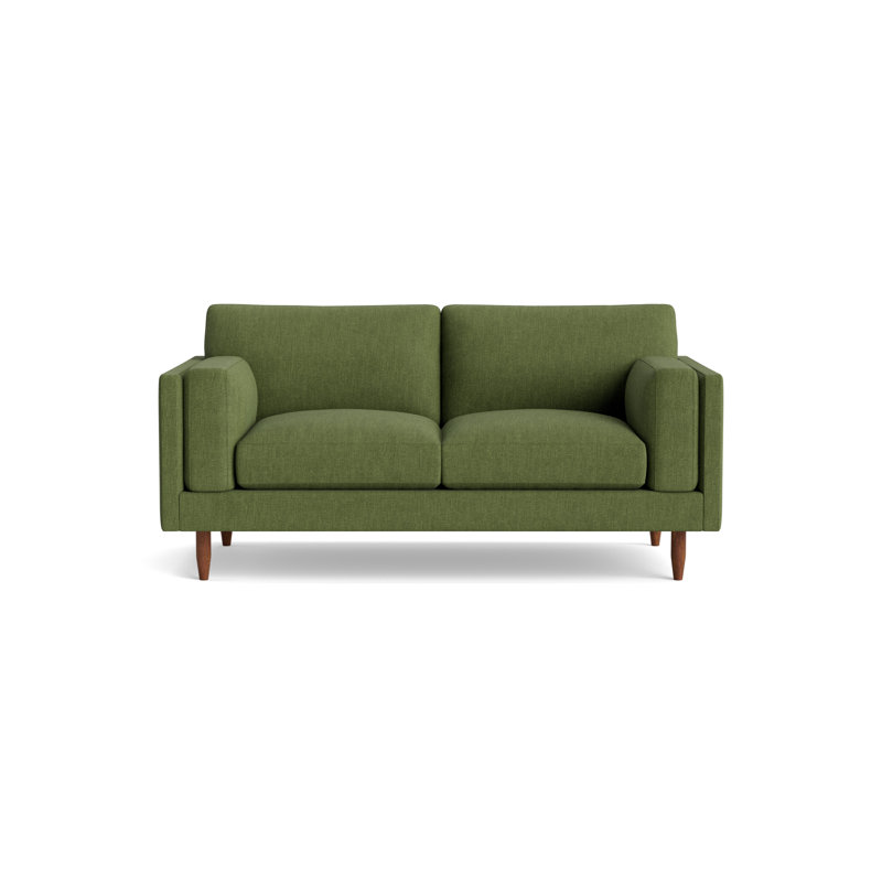 Skinny Fat Loveseat (70"), Performance Weave - Basil