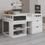 Lit mezzanine bas avec bureau roulant, tablette et tiroirs-665041055