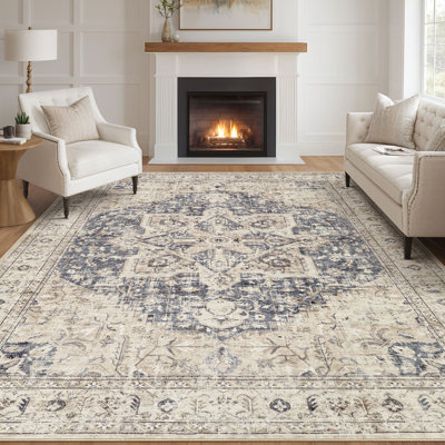 Tapis floral délavé Adona