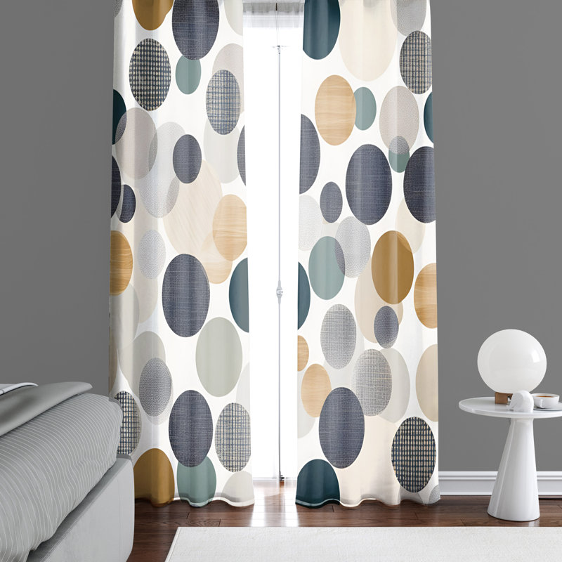 Paire de rideaux semi-transparents en polyester Edilmar, L 40 po x L 61 po