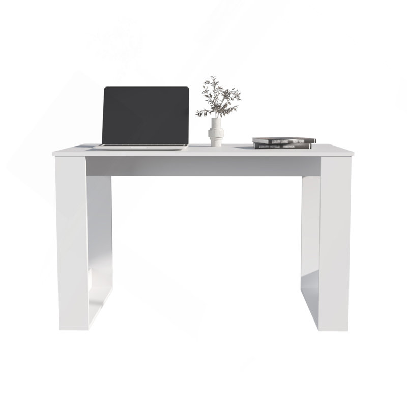 Bureau d'écriture 120, bureau personnel, blanc, Blanc