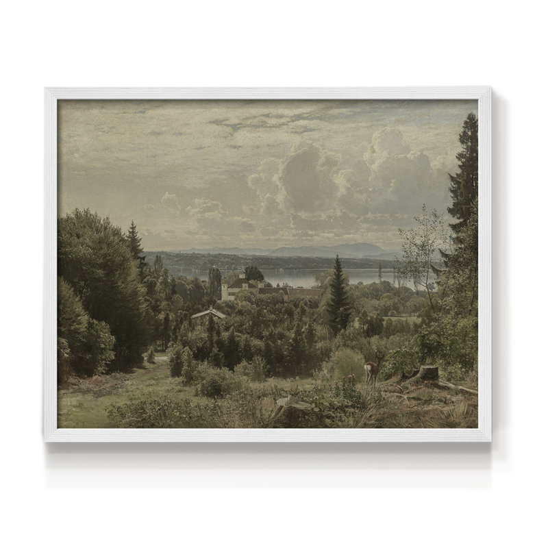 Paysages rétro-DCCX-impression encadrée - réarmable, H 22 po x l 28 po, Blanc