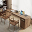 Bureau de direction rectangulaire en bois massif avec tiroirs Burlywood-485977185-485977189