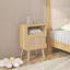 Table de chevet avec tablette ouverte