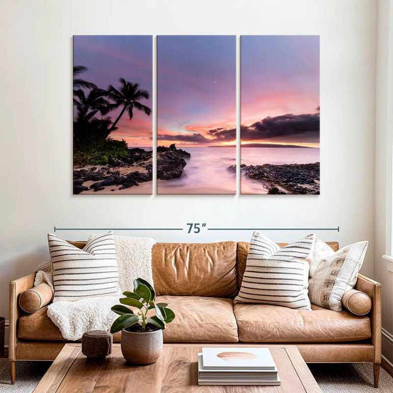 Gillard, Makena Cove, Hawaii, coucher de soleil, H 42 po x l 65 po