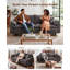 Canapé 80 po avec coussins à haute densité pour salon, appartement et petits espaces, gris