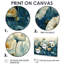 Blanc, bleu, jardin, fête, coquelicots - coquelicots, art mural-727542920-727542927