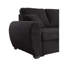 Canapé-lit modulaire réversible en molleton noir Teddy Vera95